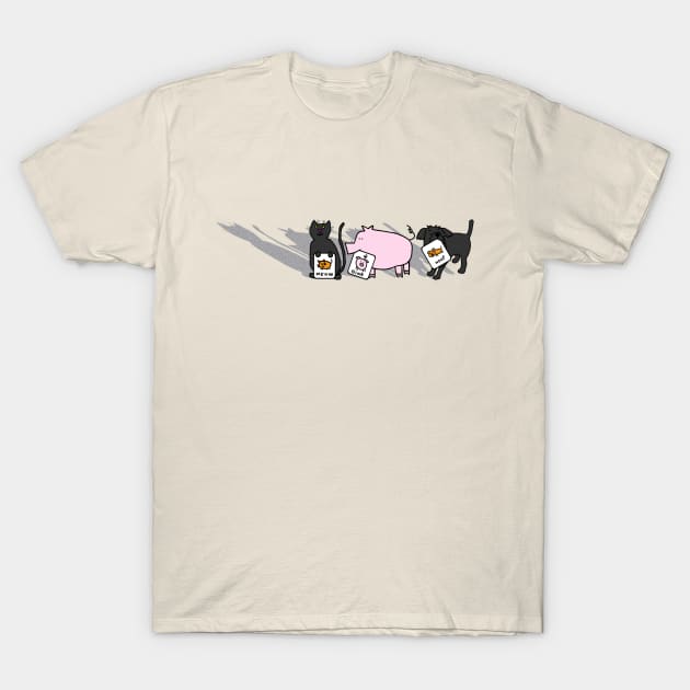 Cute Animals go to Art Club T-Shirt by ellenhenryart